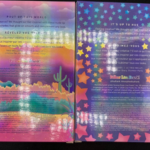 Morphe Lisa Frank Lip Crayons Trio Set - 2 Pack (6 In Total) - Picture 4 of 4